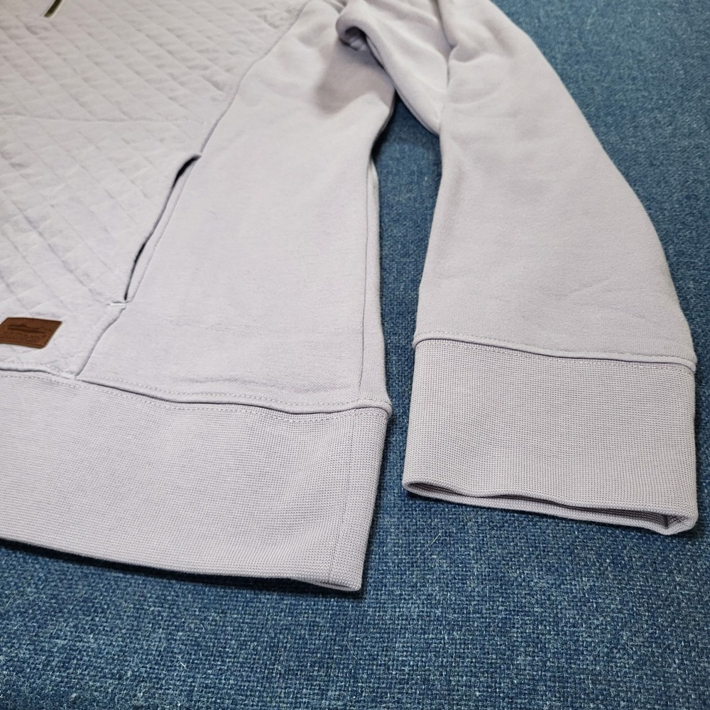 LL Bean Womens 1X Plus Quilted Quarter Zip Pullover Lavender Purple Pockets - Picture 2 of 12
